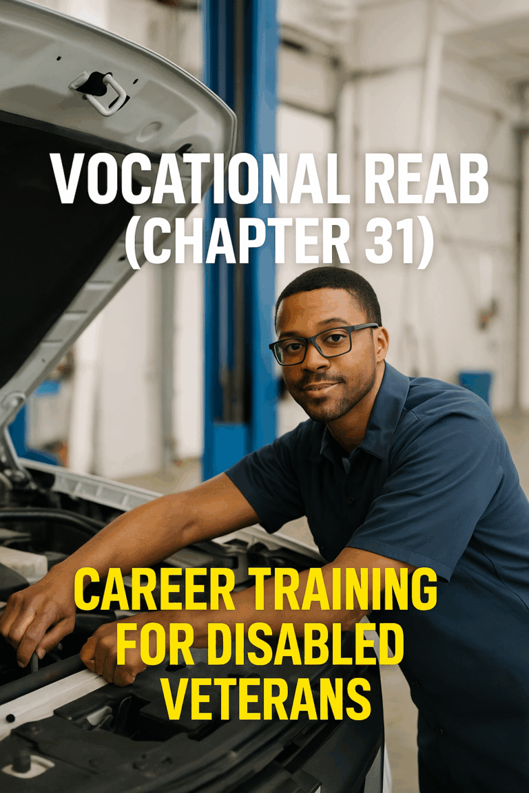 VA Vocational Rehabilitation (Chapter 31): Career Training for Disabled Veterans